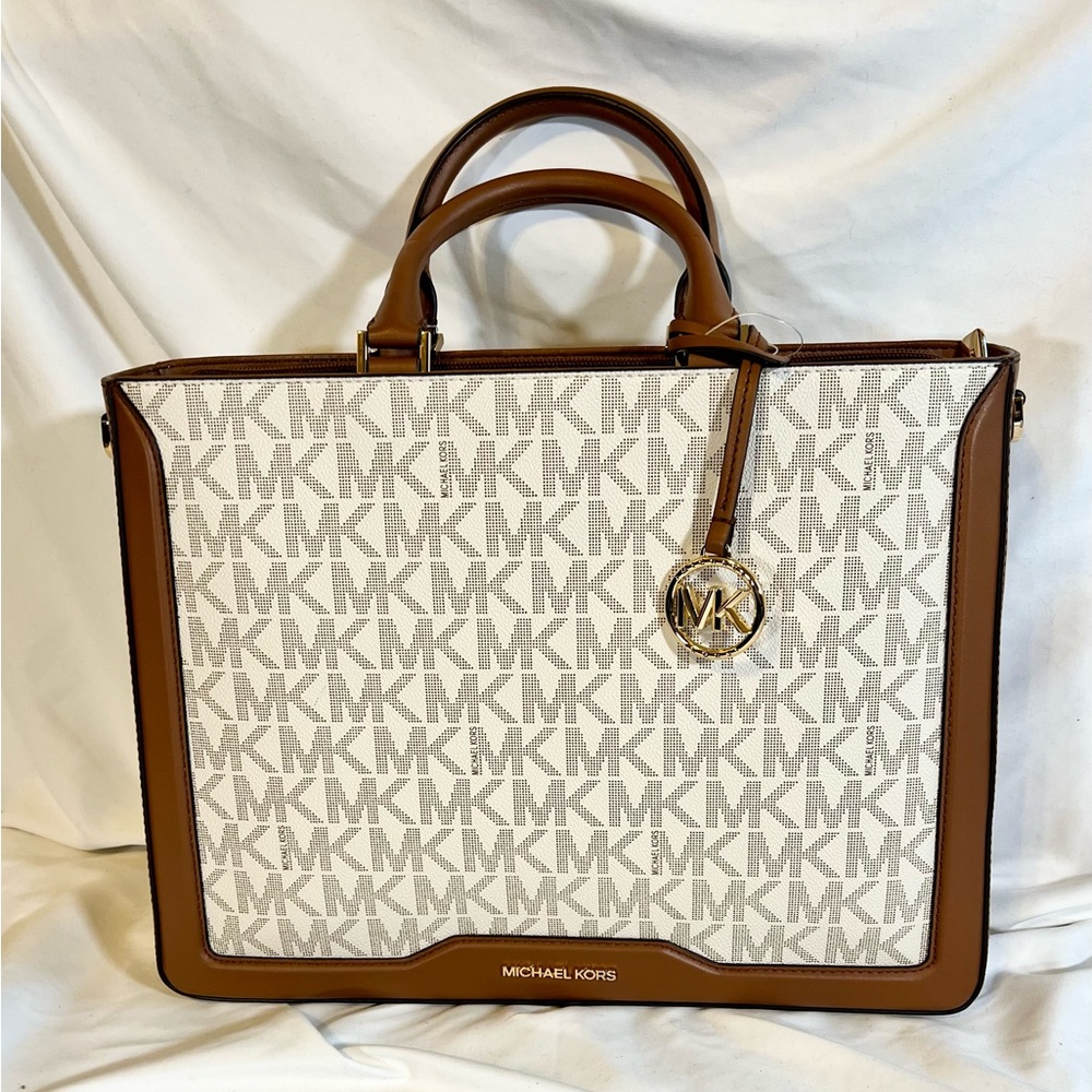 New Michael Kors Bags Michael Kors Jessie Logo Lg Satchel Set